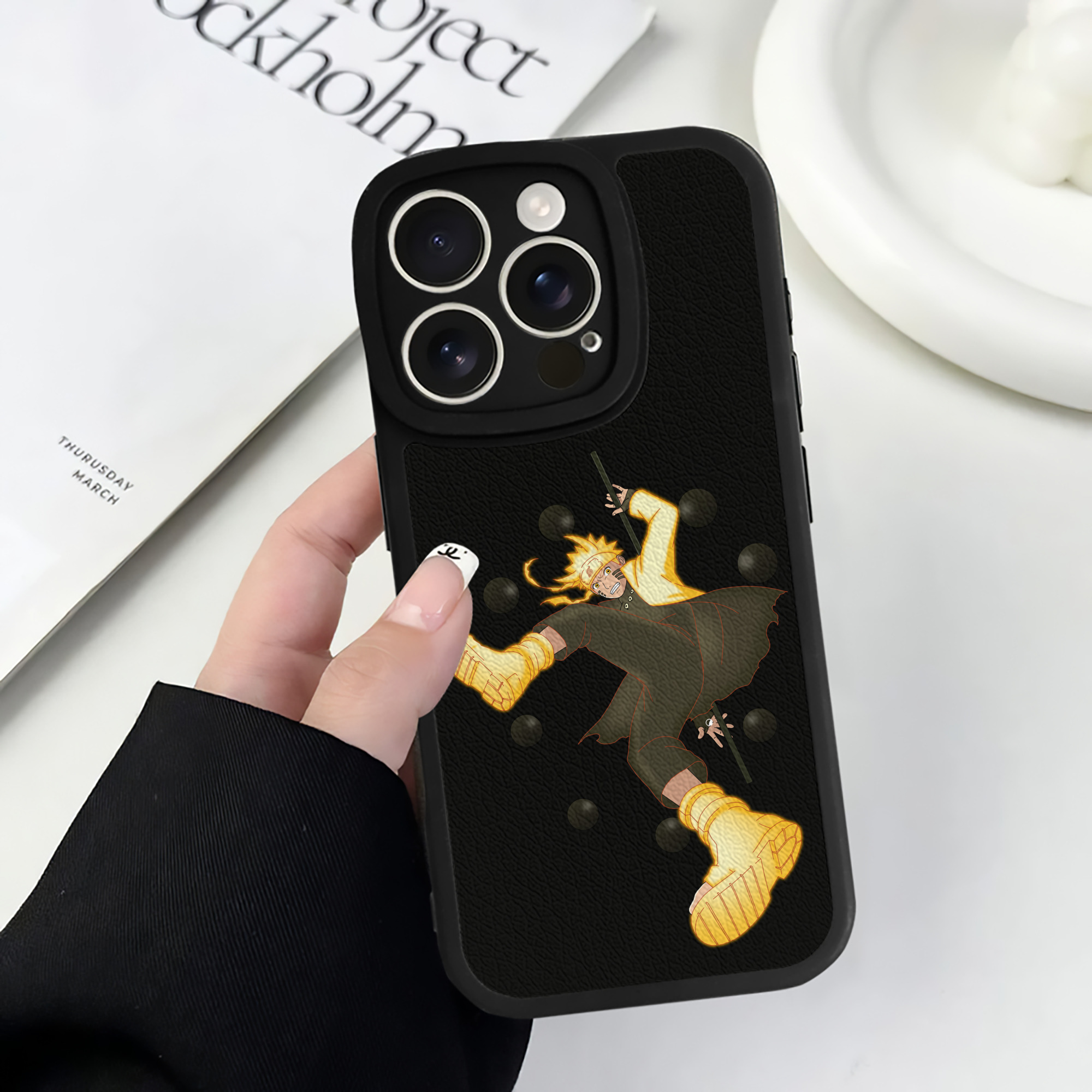 （画像用） NARUTO -ナルト- うずまき ナルト Uzumaki Naruto 【iPhone 16シリーズ対応】シリコンスマホケース（レザー調） 材質：シリコン